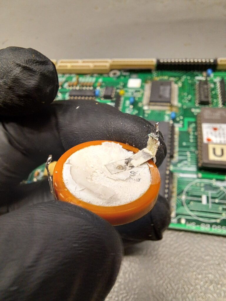 Zeldzame lekkage op knoopcel-batterij